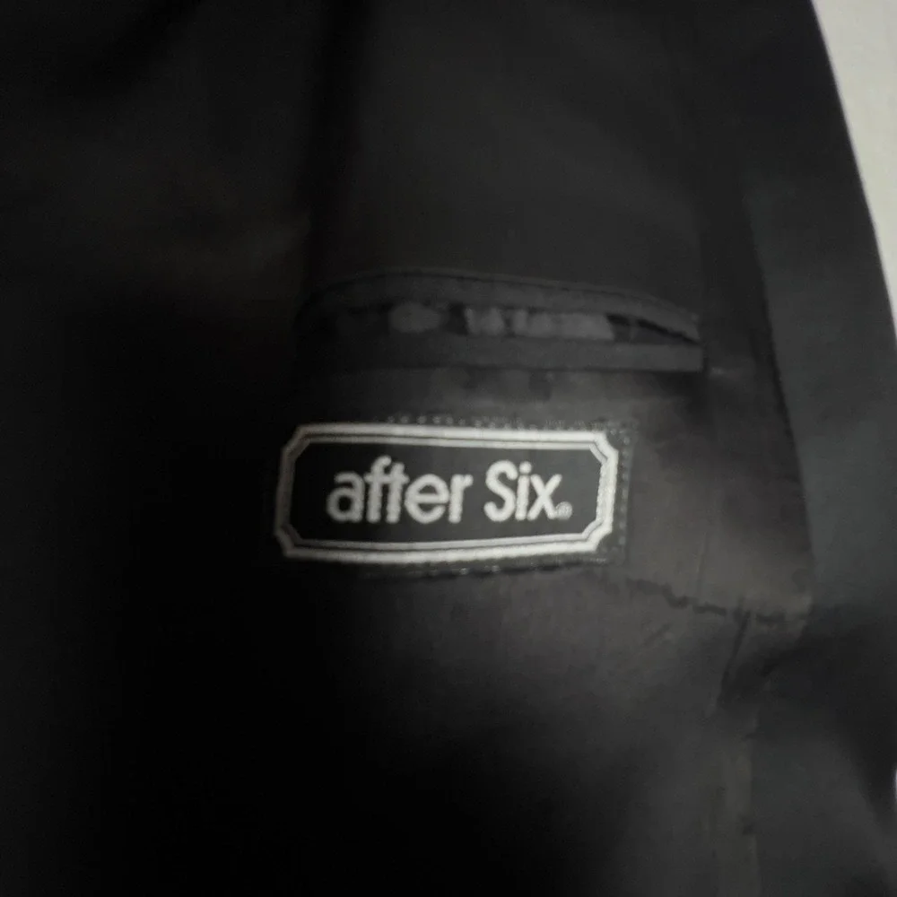 Vintage After Six Tuxedo Jacket Mens Large Black Satin Lapel Made USA 80s‎